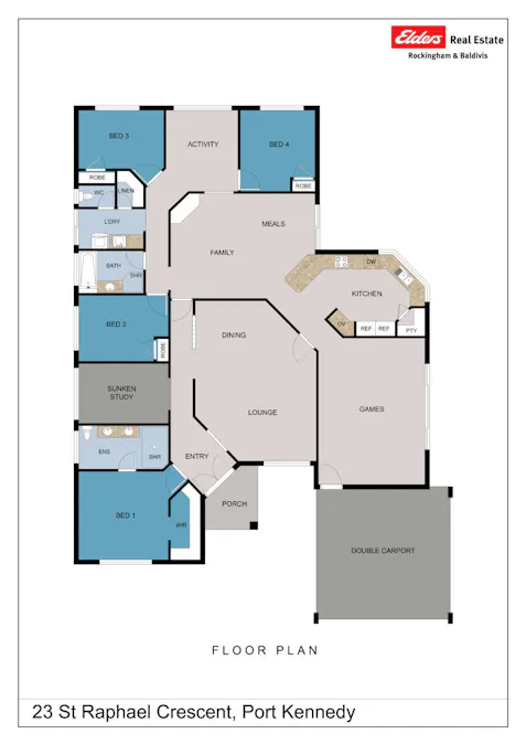 23 St Raphael Crescent, Port Kennedy, WA, 6172 - Floorplan 1