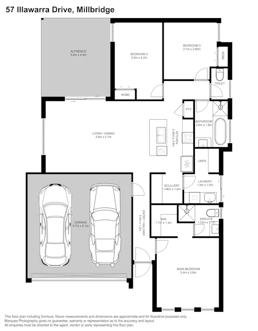 57 Illawarra Drive, Eaton, WA, 6232 - Floorplan 1