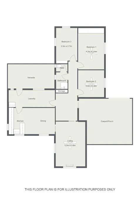 91 Lake Street, Edenhope, VIC, 3318 - Floorplan 1