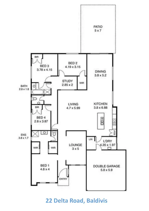 22 Delta Road, Baldivis, WA, 6171 - Floorplan 1