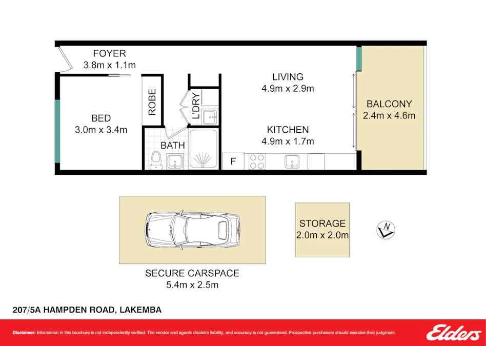 207/5A Hampden Road, Lakemba, NSW, 2195 - Floorplan 1