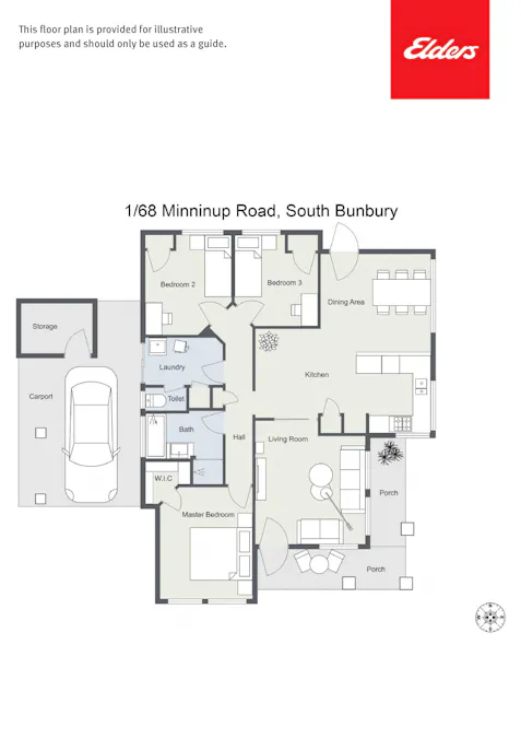 1/68 Minninup Road, South Bunbury, WA, 6230 - Floorplan 1
