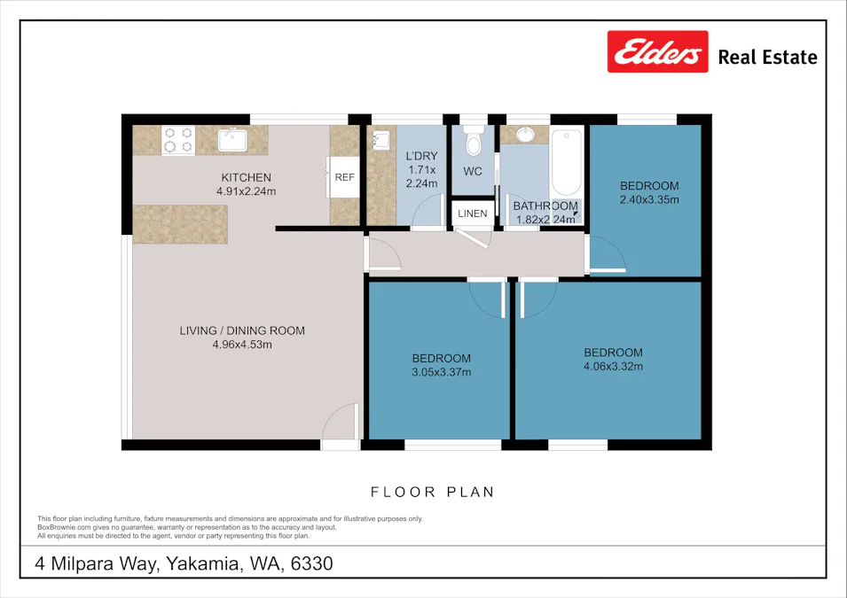 4 Milpara Way, Yakamia, WA, 6330 - Floorplan 1