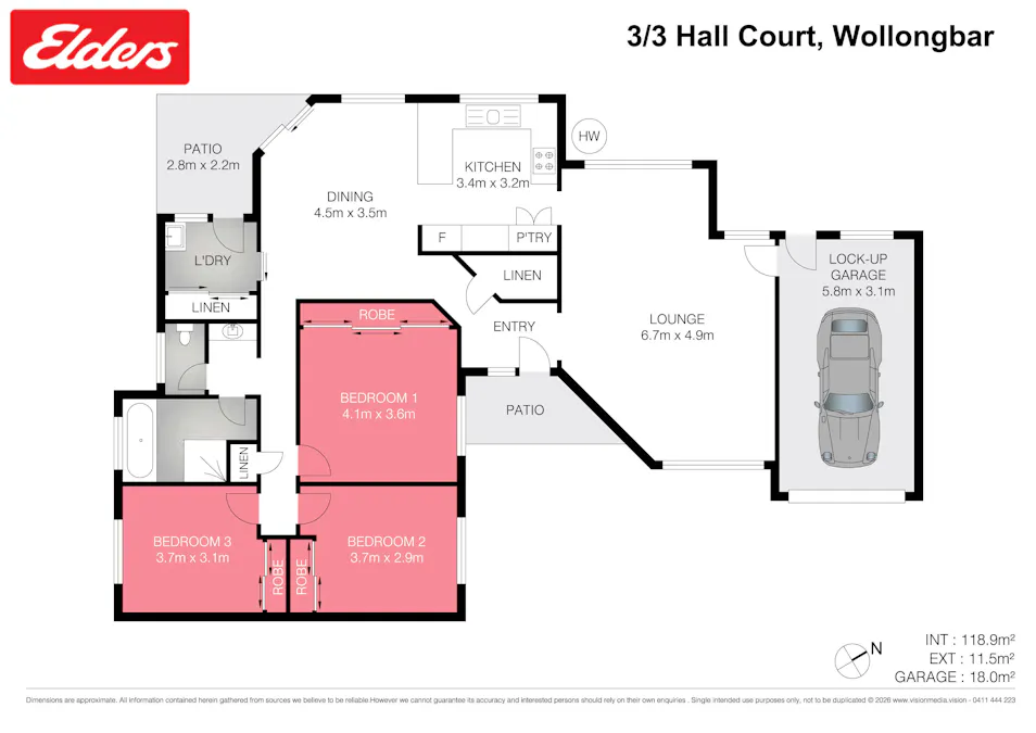 3/3 Hall Court, Wollongbar, NSW, 2477 - Floorplan 1