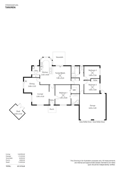 4 Greenwood Lane, Tanunda, SA, 5352 - Floorplan 1