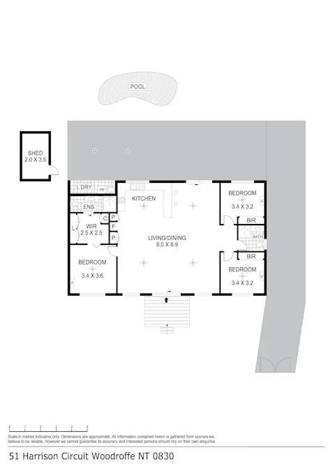 51 Harrison Circuit, Woodroffe, NT, 0830 - Floorplan 1