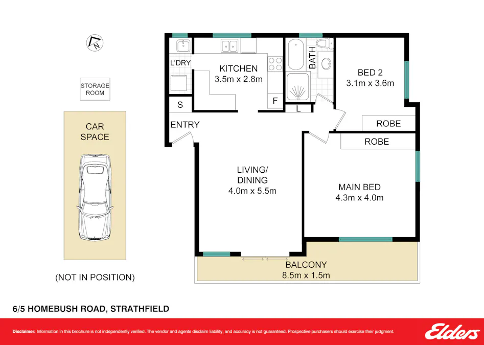 6/5 Homebush Road, Strathfield, NSW, 2135 - Floorplan 1