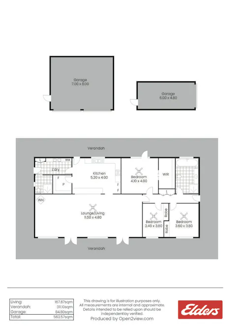 7814 Horrocks Highway, Penwortham, SA, 5453 - Floorplan 1