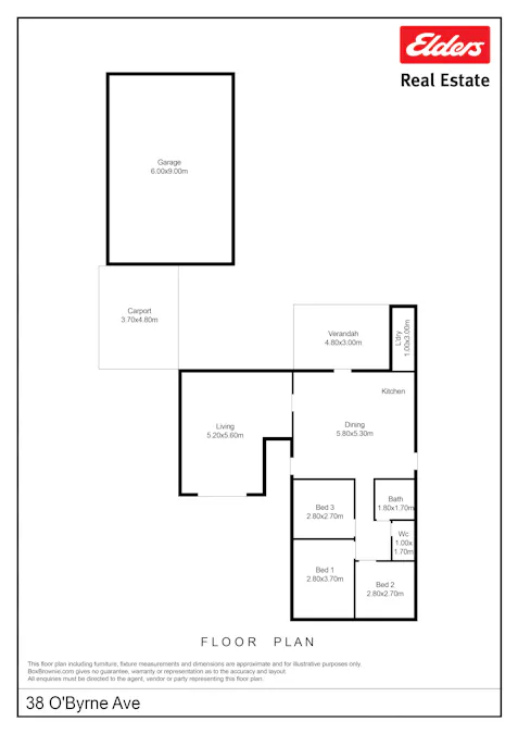 38 O'Byrne Avenue, Robe, SA, 5276 - Floorplan 1