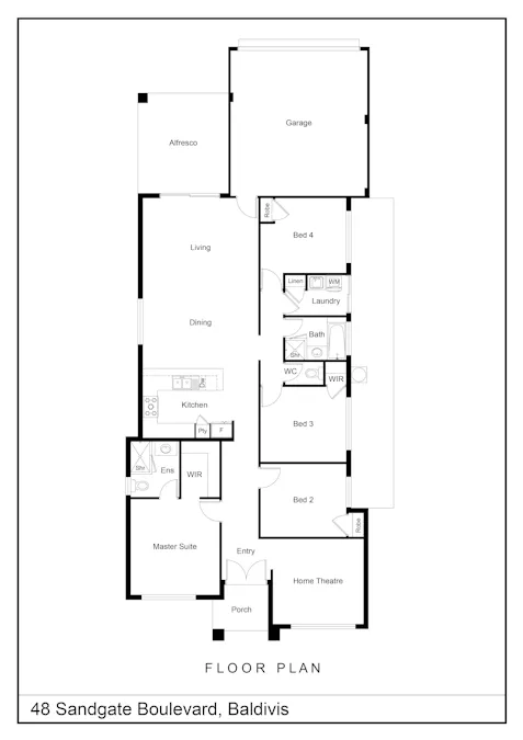 48 Sandgate Boulevard, Baldivis, WA, 6171 - Floorplan 1