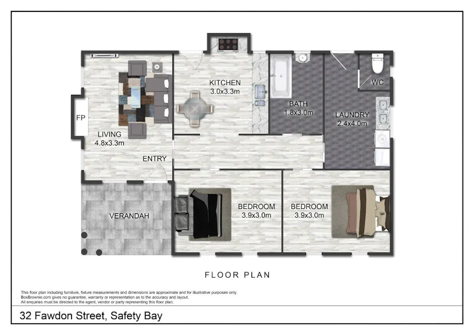 32 Fawdon Street, Safety Bay, WA, 6169 - Floorplan 1