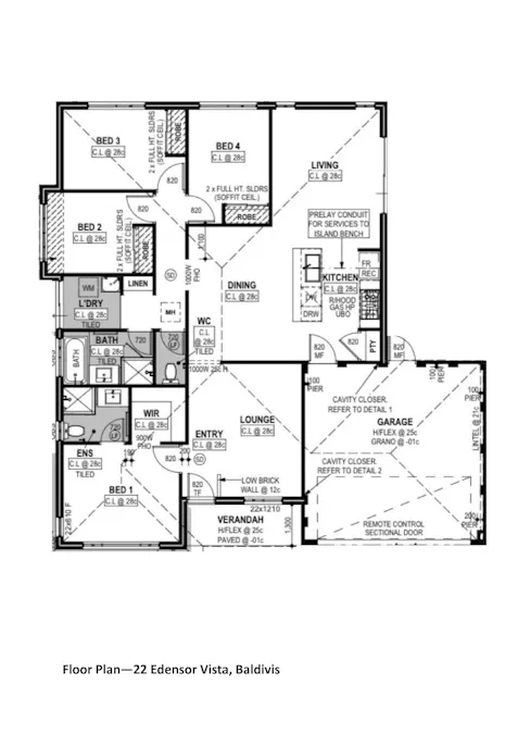 22 Edensor Vista, Baldivis, WA, 6171 - Floorplan 1
