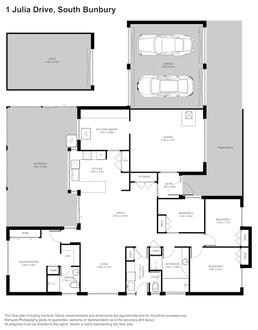 1 Julia Drive, South Bunbury, WA, 6230 - Floorplan 1