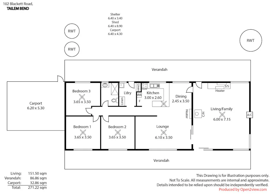 102 Blackett Road, Tailem Bend, SA, 5260 - Floorplan 1