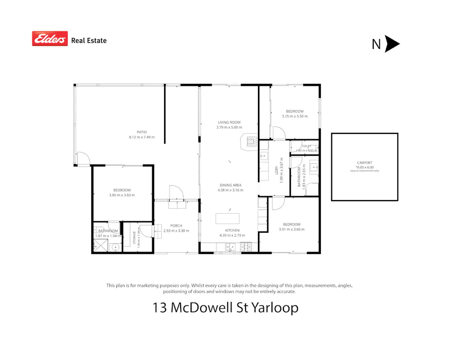 13 McDowell Street, Yarloop, WA, 6218 - Floorplan 1