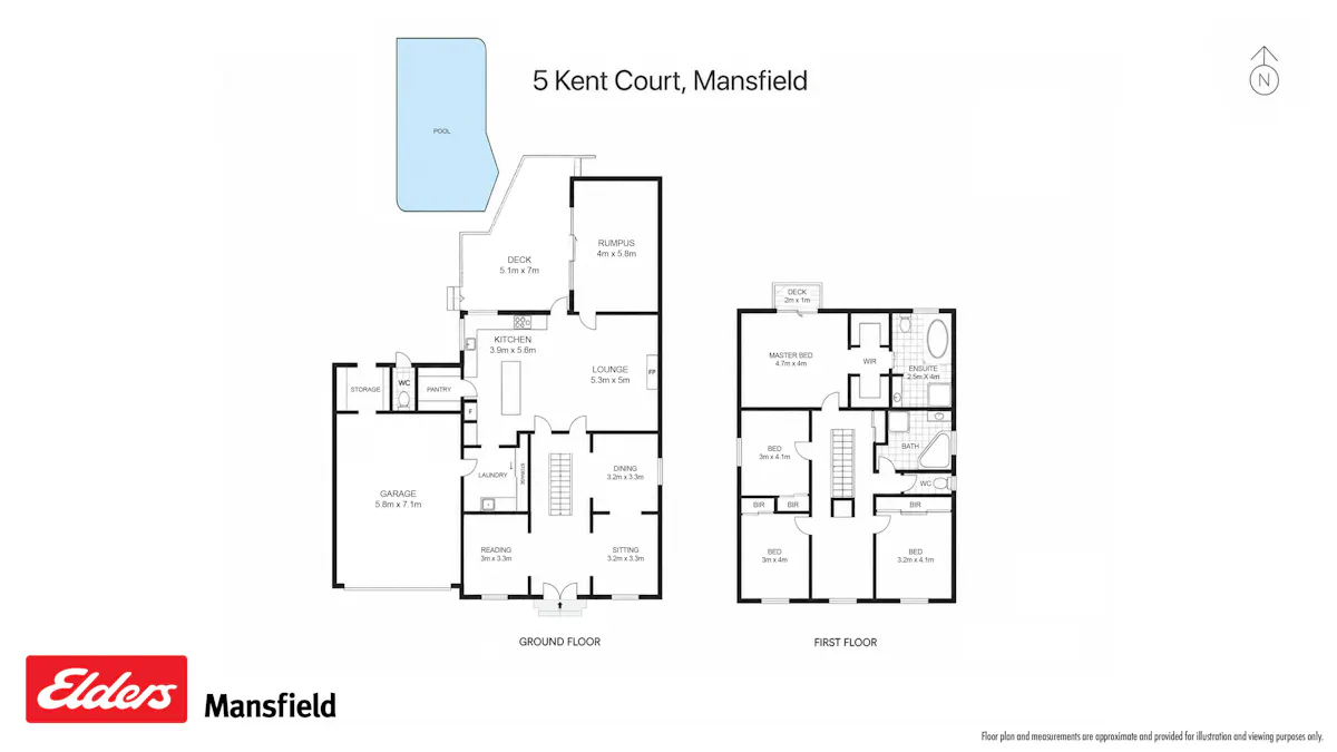 5 Kent Court, Mansfield, VIC, 3722 - Floorplan 1