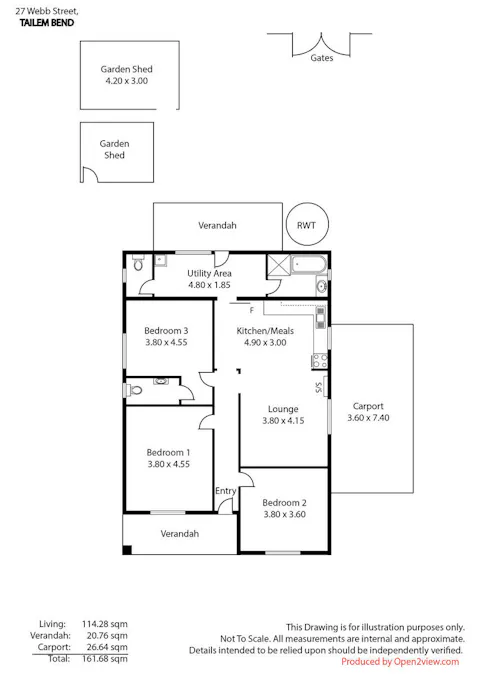 27 Webb Street, Tailem Bend, SA, 5260 - Floorplan 1