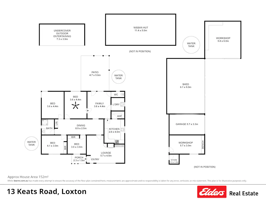 13 Keats Road, Loxton, SA, 5333 - Floorplan 1
