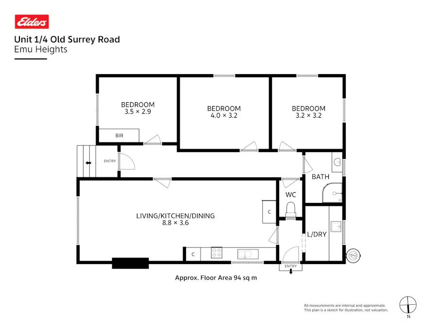1/4 Old Surrey Road, Emu Heights, TAS, 7320 - Floorplan 1