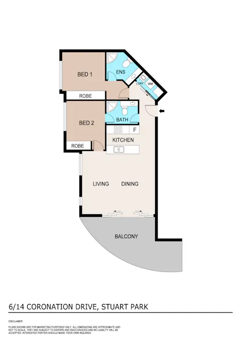 6/14 Coronation Drive, Stuart Park, NT, 0820 - Floorplan 1