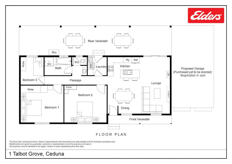 1 Talbot Grove, Ceduna, SA, 5690 - Floorplan 1