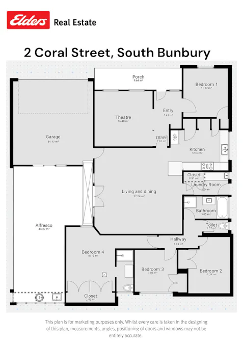 2 Coral Street, South Bunbury, WA, 6230 - Floorplan 1