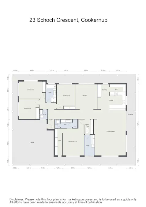 23 Schoch Crescent, Cookernup, WA, 6219 - Floorplan 1