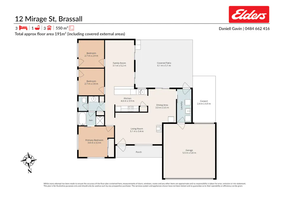12 Mirage Street, Brassall, QLD, 4305 - Floorplan 1