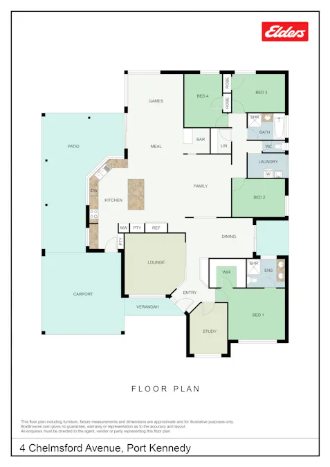 4 Chelmsford Avenue, Port Kennedy, WA, 6172 - Floorplan 1