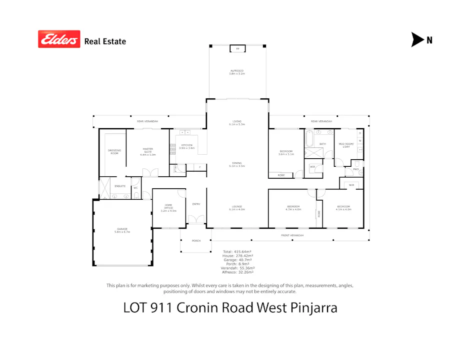 Lot 911 Cronin Road, West Pinjarra, WA, 6208 - Floorplan 1