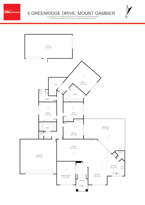 5 Greenridge Drive, Mount Gambier, SA, 5290 - Floorplan 1