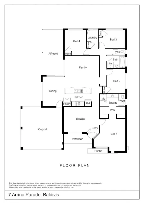 7 Arrino Parade, Baldivis, WA, 6171 - Floorplan 1