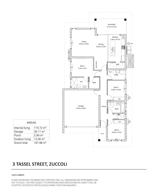 3 Tassel Street, Zuccoli, NT, 0832 - Floorplan 1