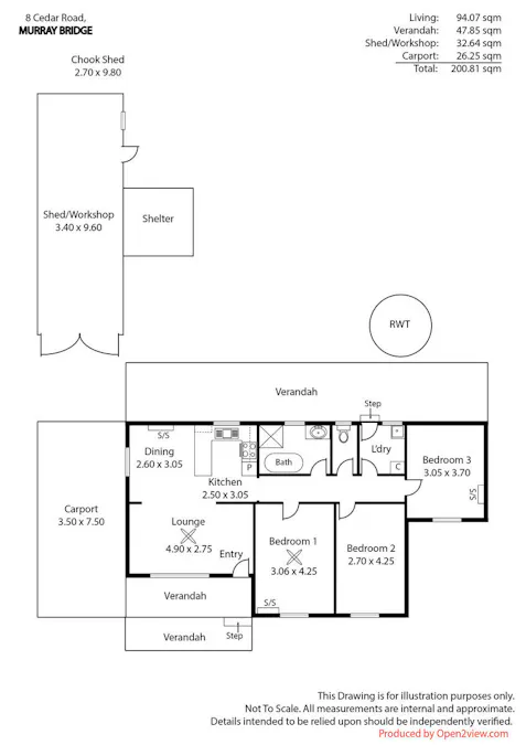 8 Cedar Avenue, Murray Bridge, SA, 5253 - Floorplan 1