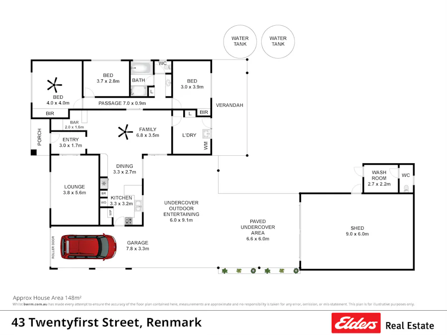 43 Twentyfirst Street, Renmark, SA, 5341 - Floorplan 1