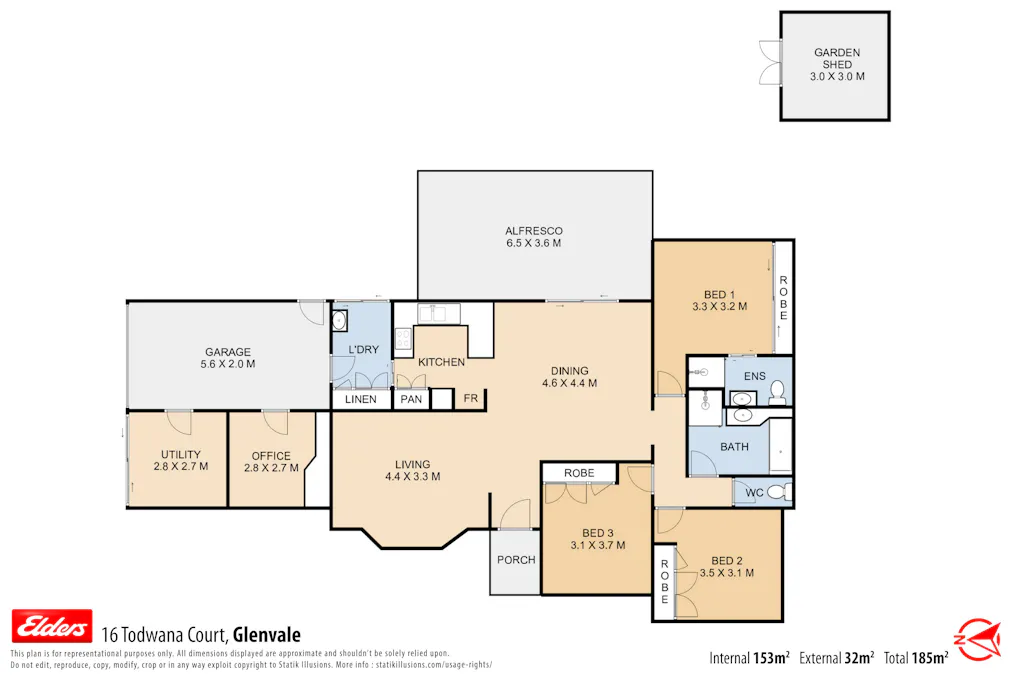 16 Todwana Court, Glenvale, QLD, 4350 - Floorplan 1