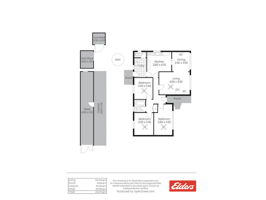 2 Melrose Avenue, Clare, SA, 5453 - Floorplan 1