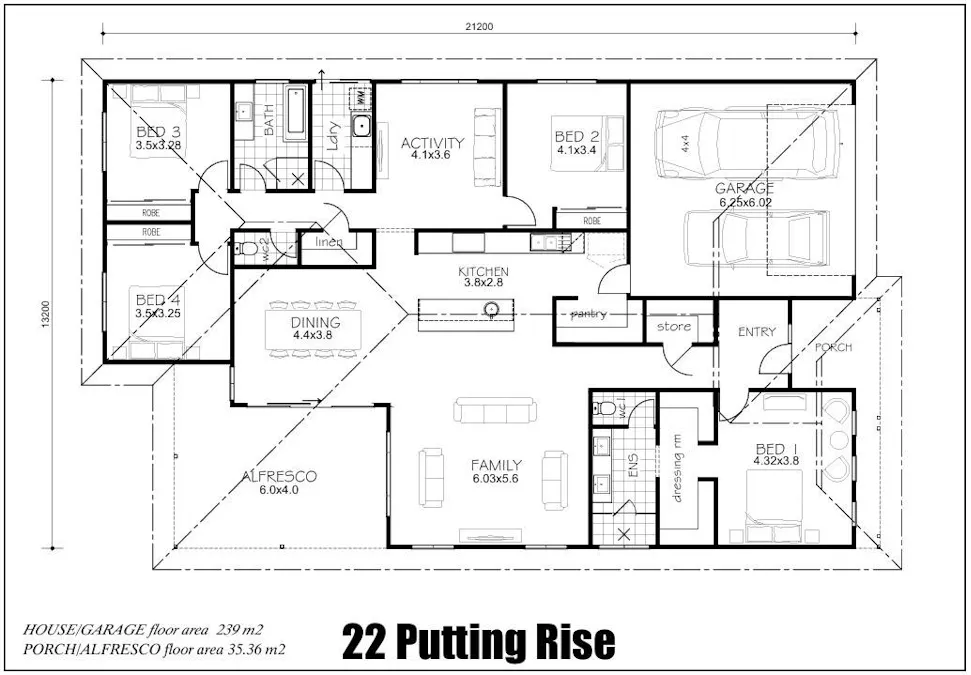 22 Putting Rise, Northam, WA, 6401 - Floorplan 1