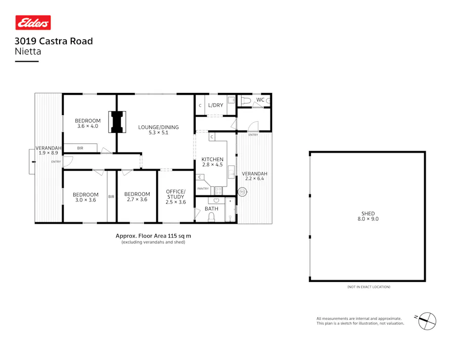 3019 Castra Road, Nietta, TAS, 7315 - Floorplan 1