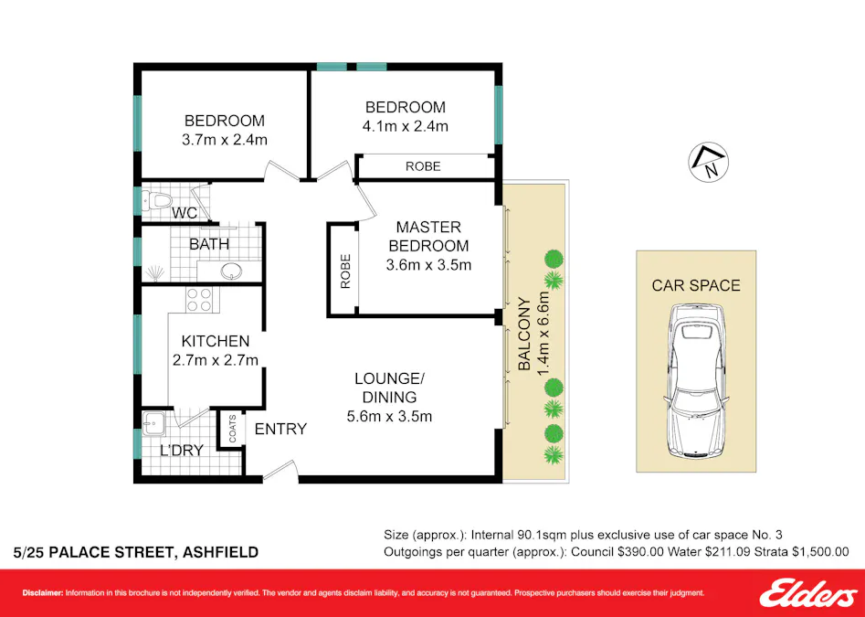 5/25 Palace Street, Ashfield, NSW, 2131 - Floorplan 1