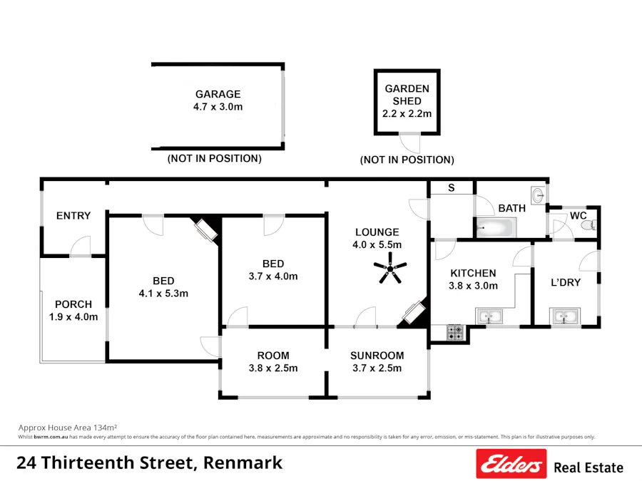24 Thirteenth Street, Renmark, SA, 5341 - Floorplan 1