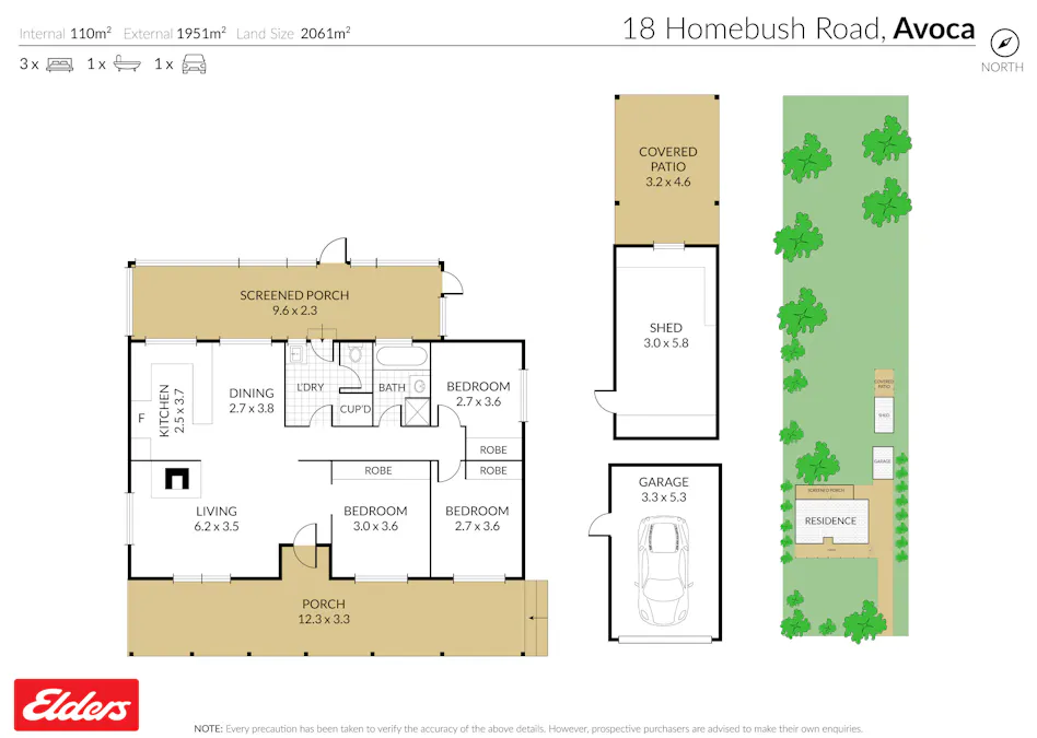 18 Homebush Road, Avoca, VIC, 3467 - Floorplan 1