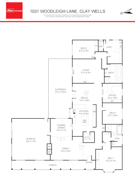 1031 Woodleigh Lane, Clay Wells, SA, 5280 - Floorplan 1