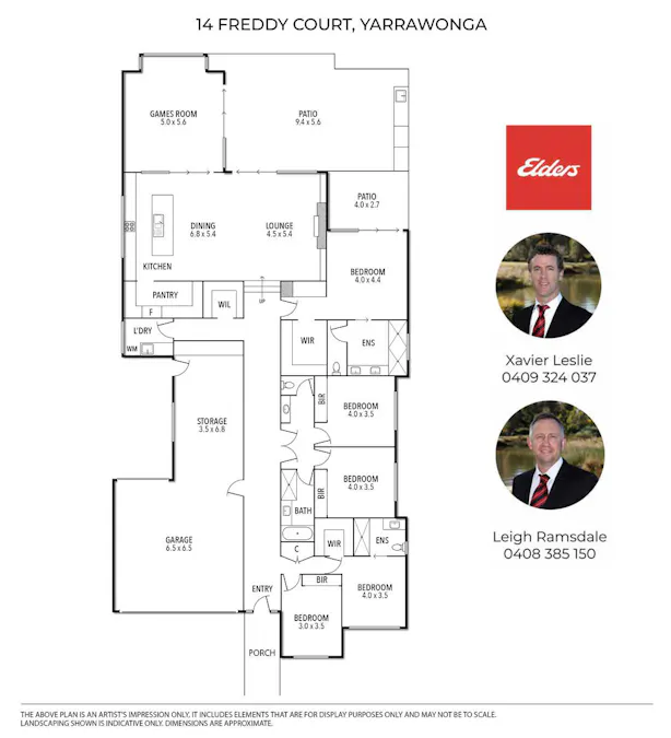 14 Freddy Court, Yarrawonga, VIC, 3730 - Floorplan 1