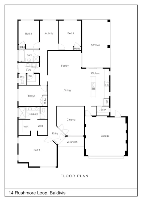 14 Rushmore Loop, Baldivis, WA, 6171 - Floorplan 1
