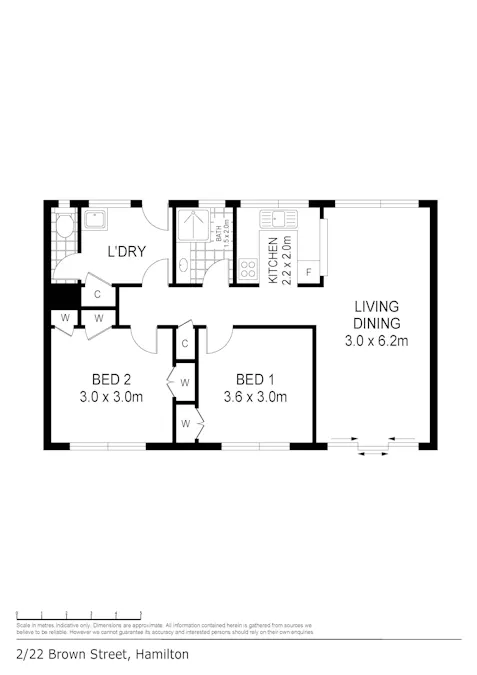 2/22 Brown Street, Hamilton, VIC, 3300 - Floorplan 1
