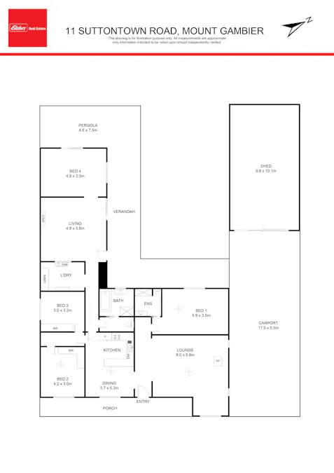 11 Suttontown Road, Mount Gambier, SA, 5290 - Floorplan 1