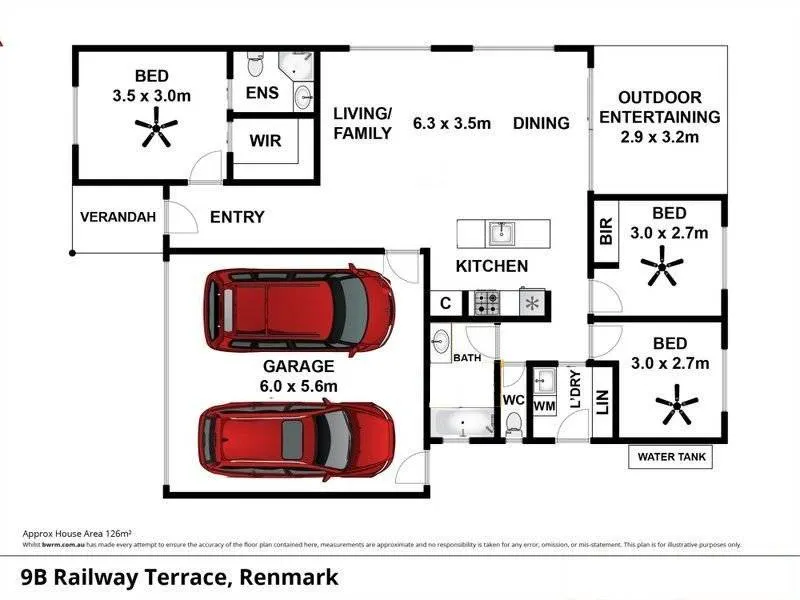 9B Railway Terrace, Renmark, SA, 5341 - Floorplan 1