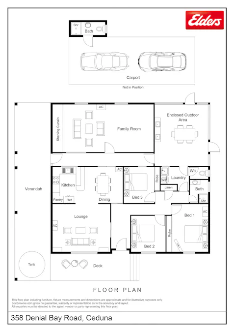 358 Denial Bay Road, Ceduna, SA, 5690 - Floorplan 1