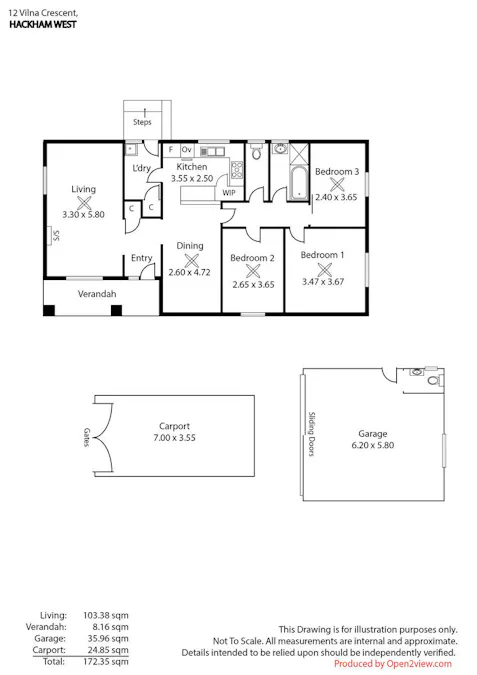 12 Vilna Crescent, Hackham West, SA, 5163 - Floorplan 1